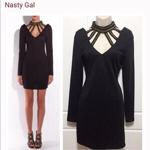 NastyGal cage collar dress
